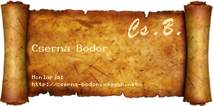 Cserna Bodor névjegykártya